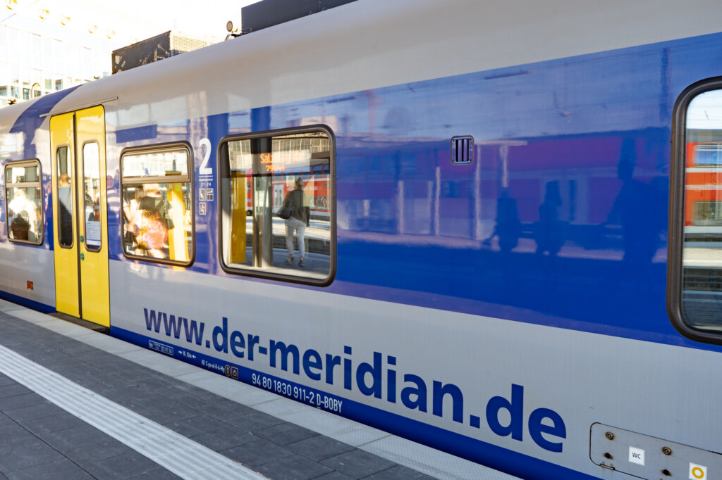 Meridian train in Munich