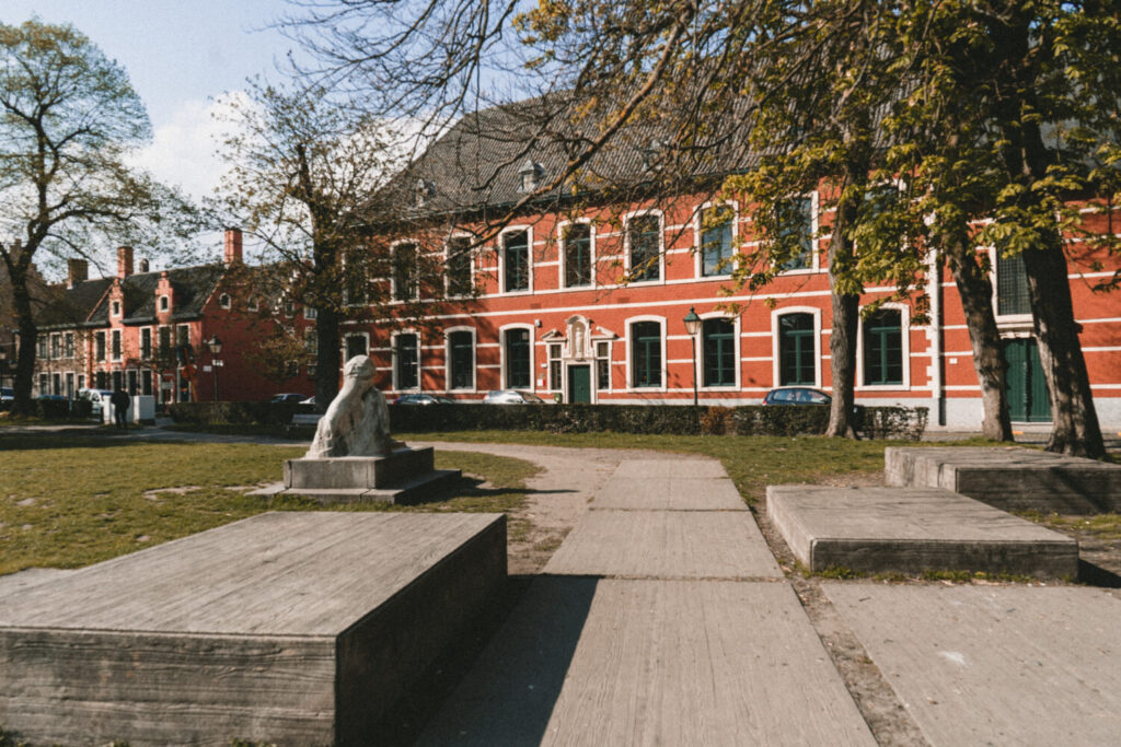 Quiet beguinage in Ghent, Belgium