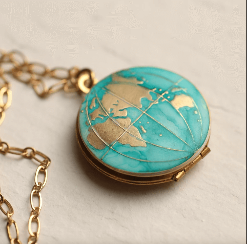 Personalized Globe Locket