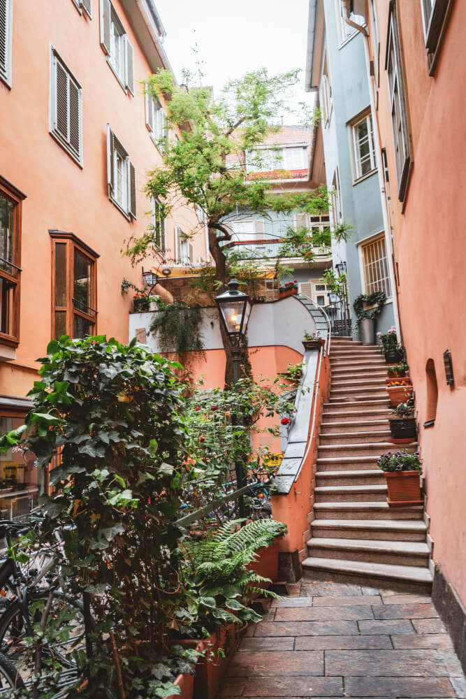 Beautiful hidden courtyard in Graz, Austria