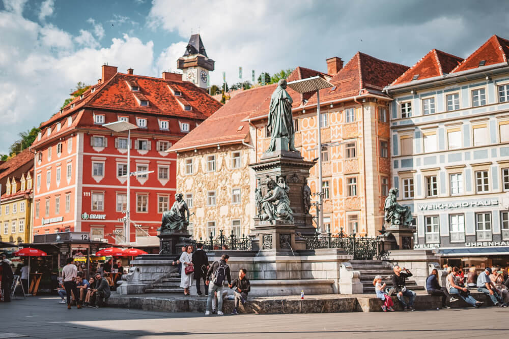 Hauptplatz in Graz, Austria