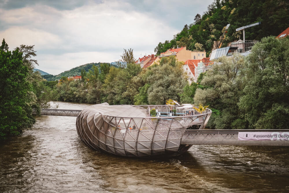 Murinsel in Graz, Austria