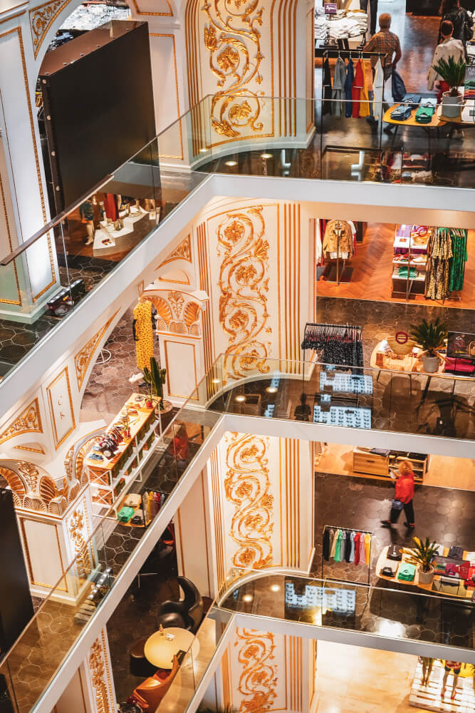 Interior of K&O department store in Graz, Austria