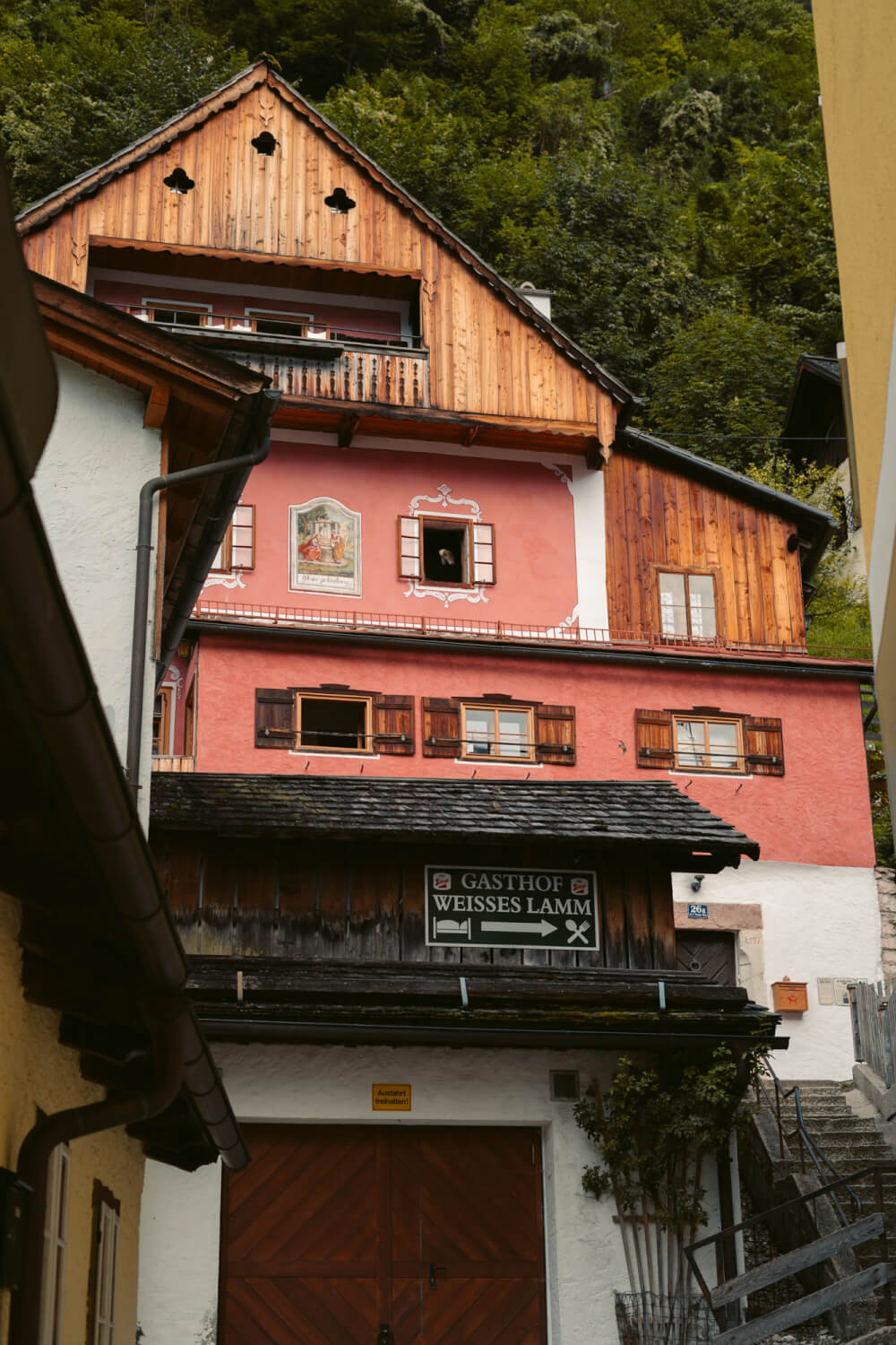 Beautiful wooden house in Hallstatt, Austria.