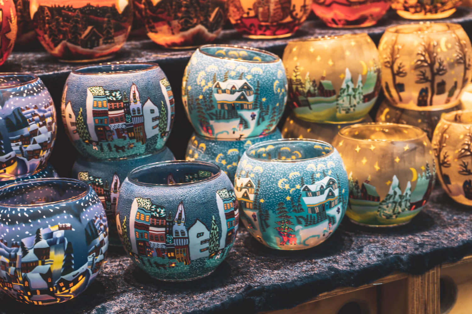 Pretty candle holders at a German Christmas Market