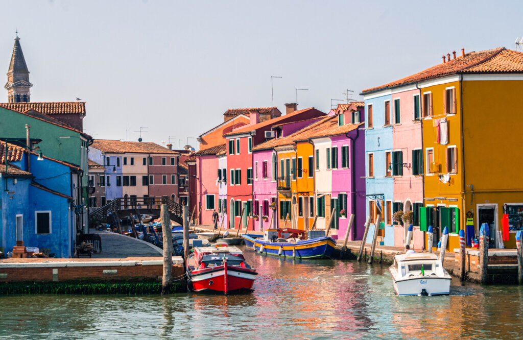 Burano, Italy as seen from the water