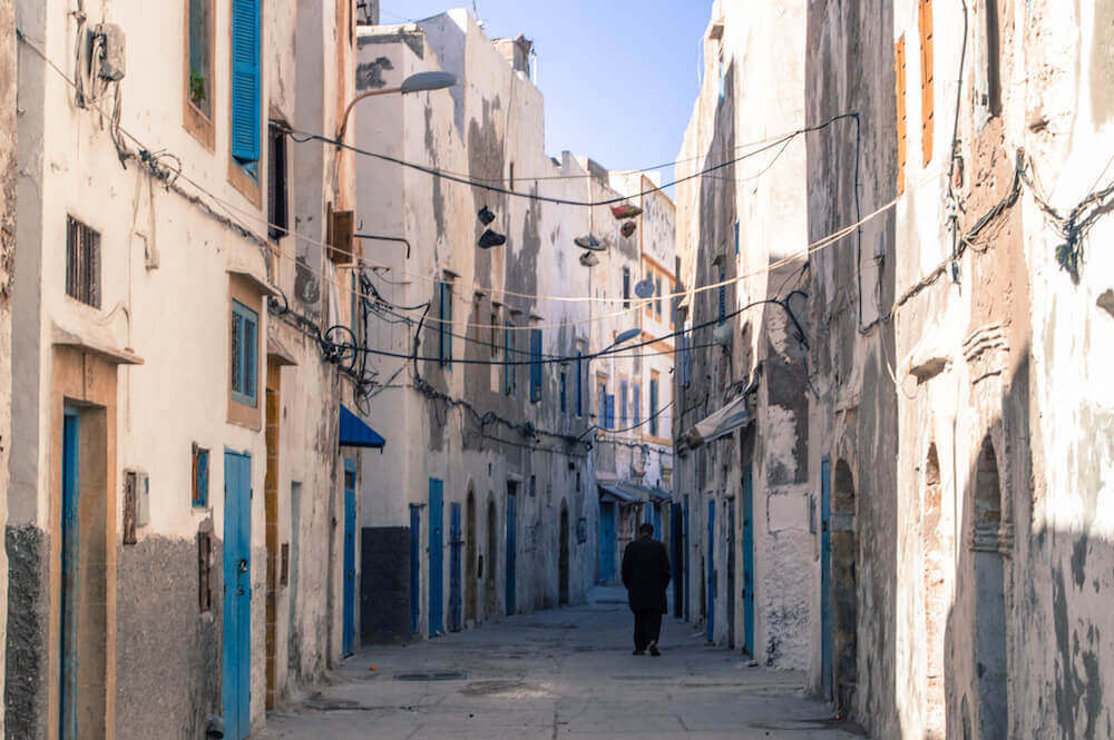 Back alley in Essaouira, Morocco