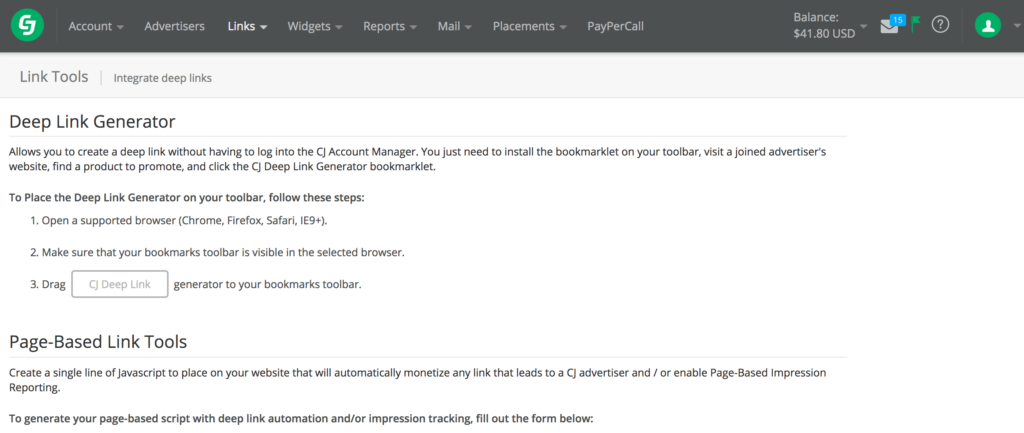 How To Generate Deep Links On Cj Affiliate Step By Step Tutorial