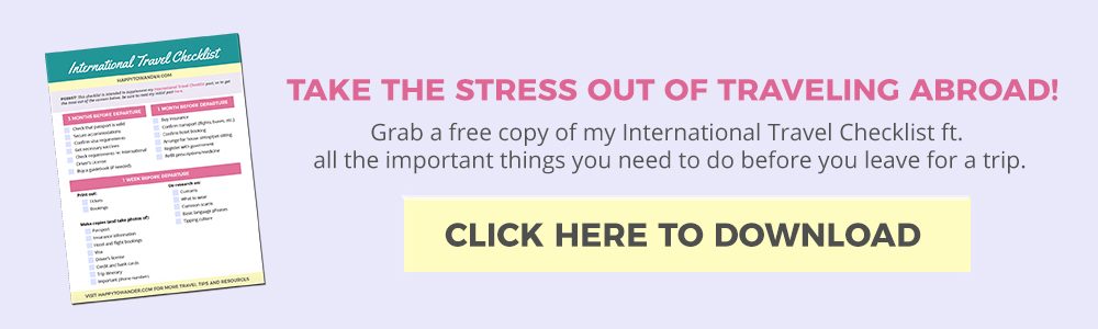 FREE] International Travel Checklist: 50 Things to Do Before International  Travel!