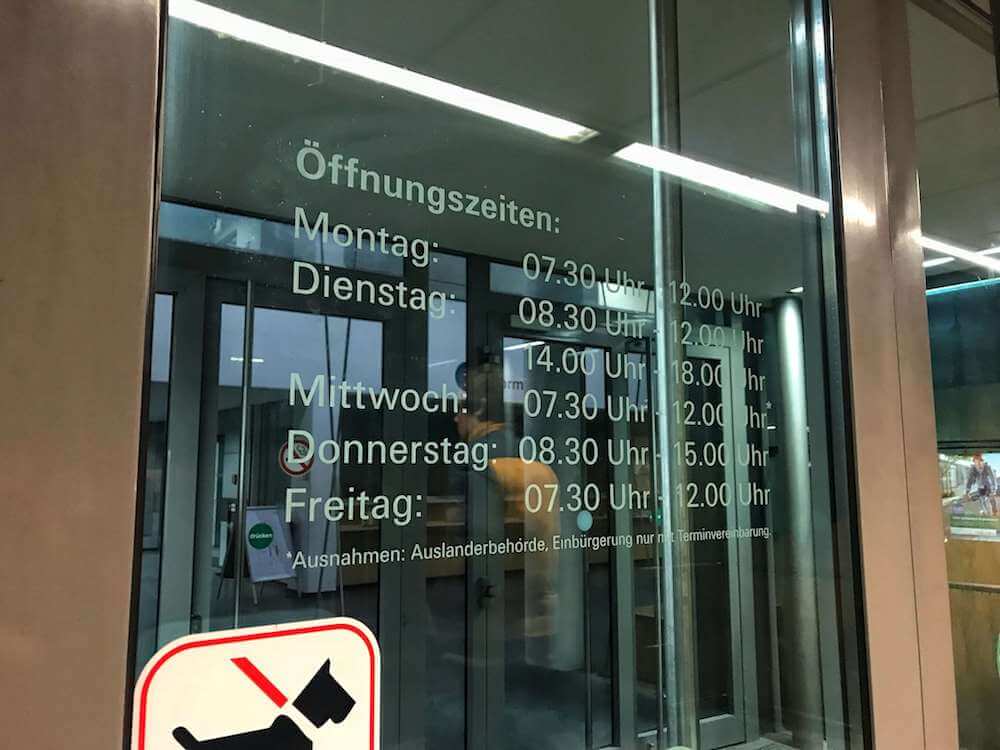 Opening hours of the Munich KVR