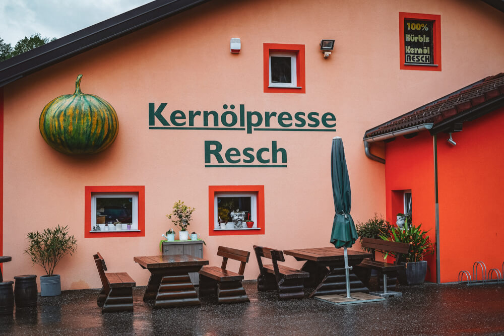 Pumpkin oil press Resch in South Styria, Austria