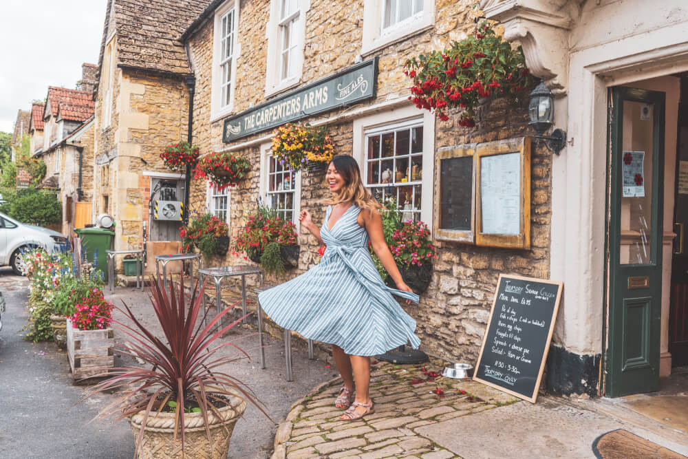 Christina Guan in Lacock, England