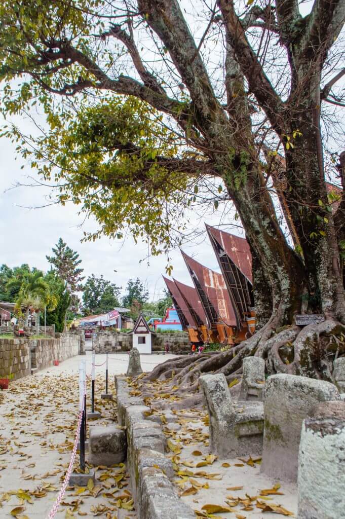 Batak houses in Samosir, Indonesia