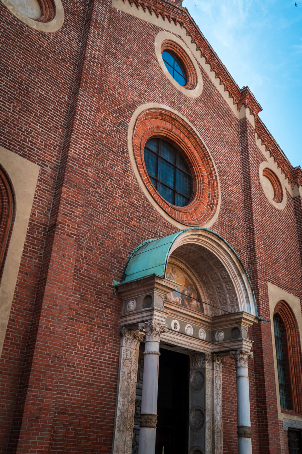 Exterior of Santa Maria delle Grazie in Milan