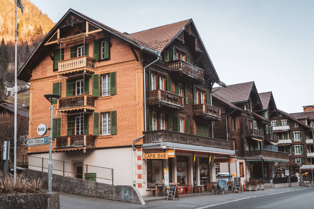 Lauterbrunnen main town view