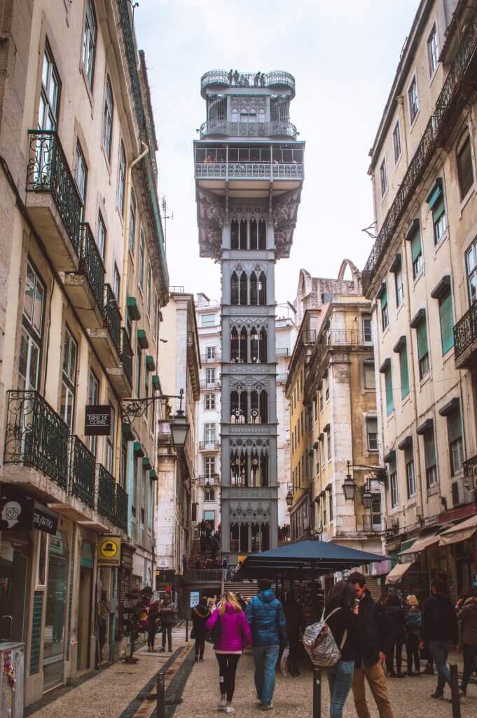 Santa Justa Lift, one of the most famous sights to see when you visit Lisbon