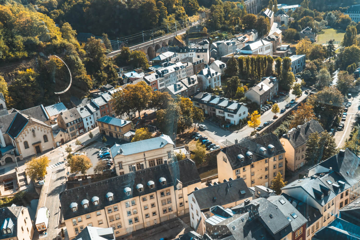 View from the Pfaffenthal Elevator in Luxembourg City