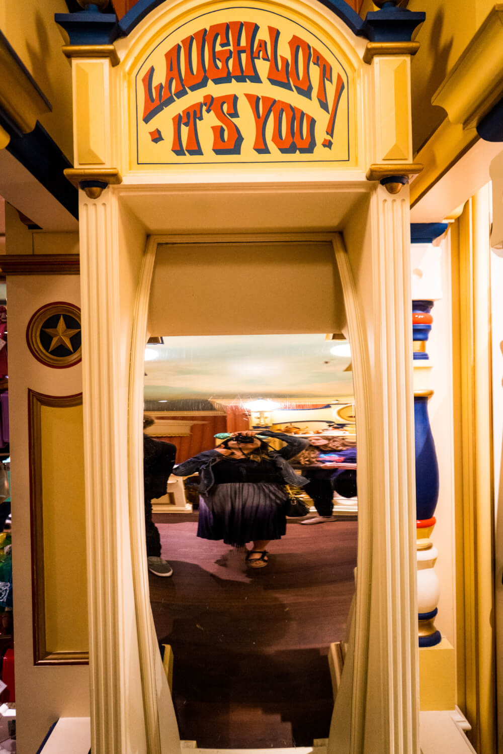 Fun mirrors at Disney and Co at Disneyland Paris