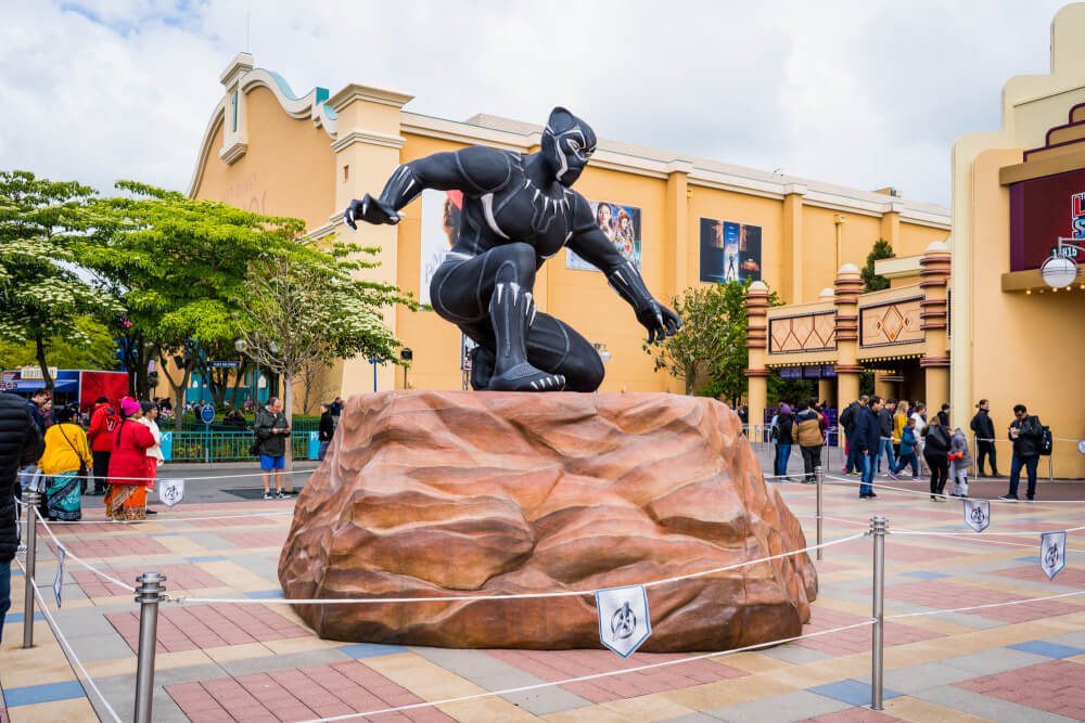 Colossal Black Panther at the Marvel Season of Heroes in Disneyland Paris