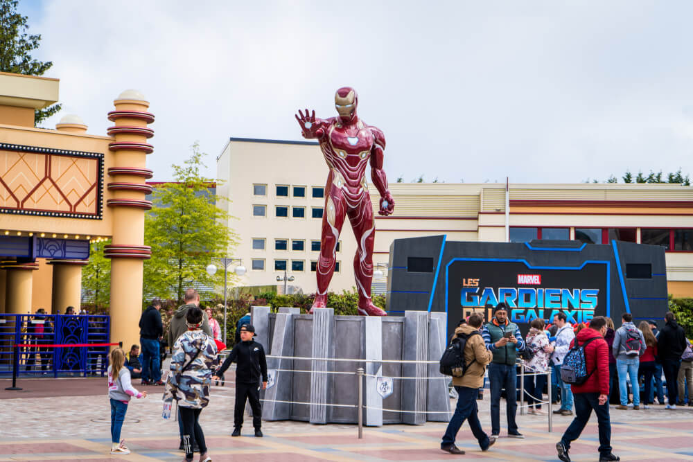 Colossal Ironman at the Marvel Season of Heroes in Disneyland Paris