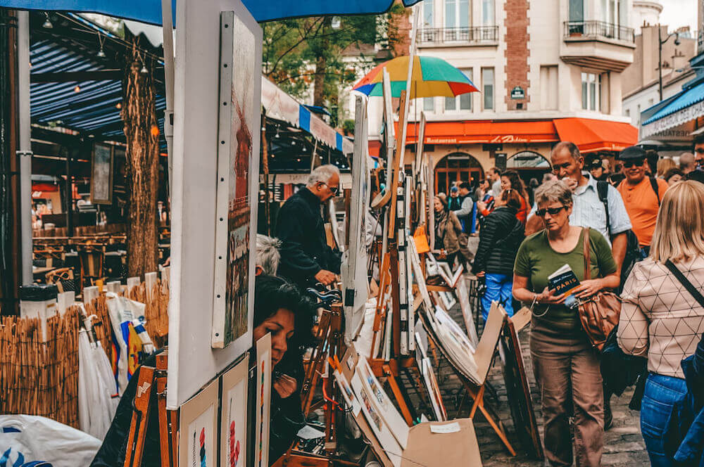 Place du Tertre in Montmartre, Paris