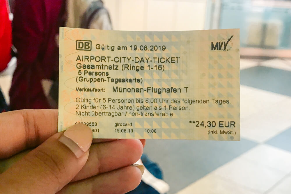 munich short trip ticket