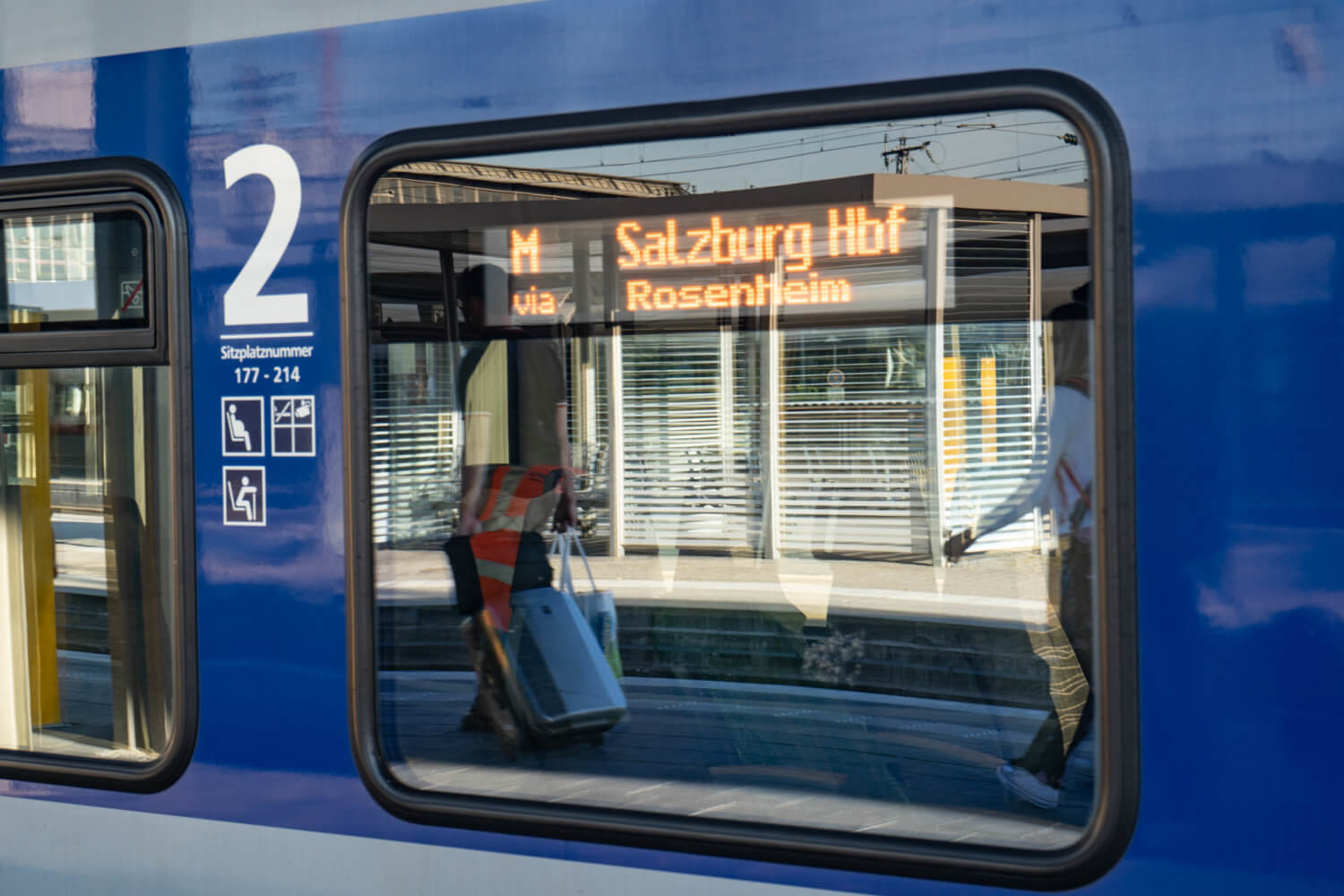 Meridian train from Munich to Salzburg