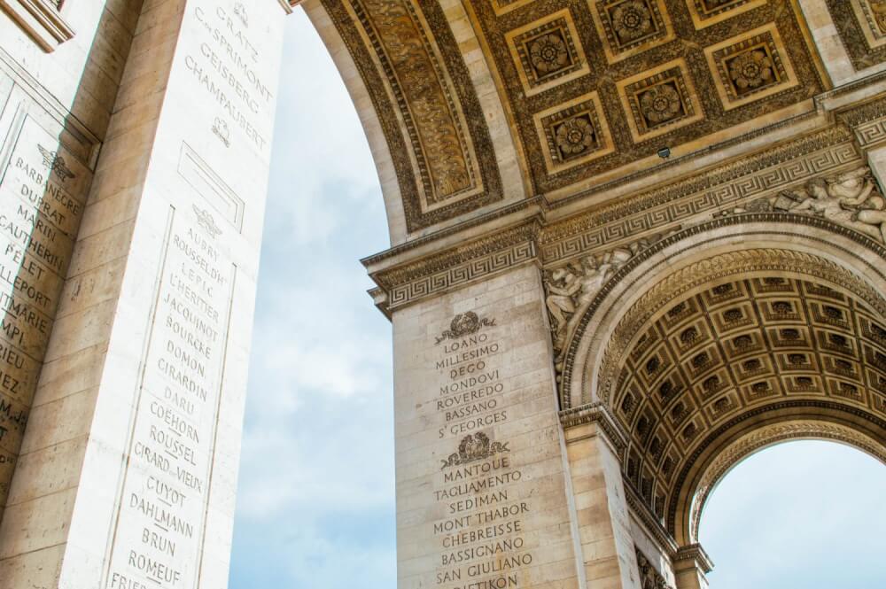 Arc de Triomphe details from underneath