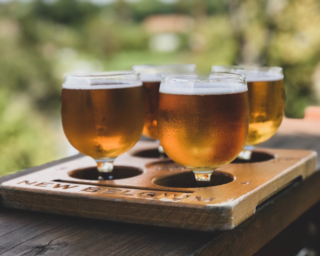 Craft beers at New Belgium Brewery in Asheville