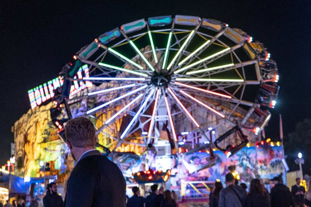 Rides at Oktoberfest in Munich, Germany