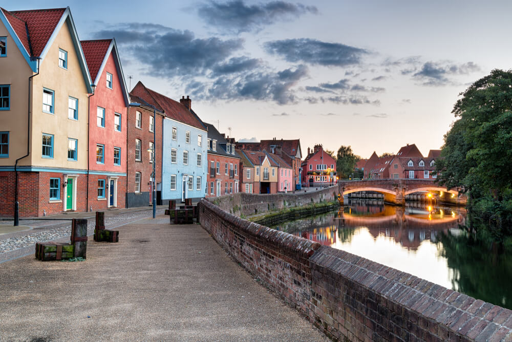 Pretty street in Norfolk, England.