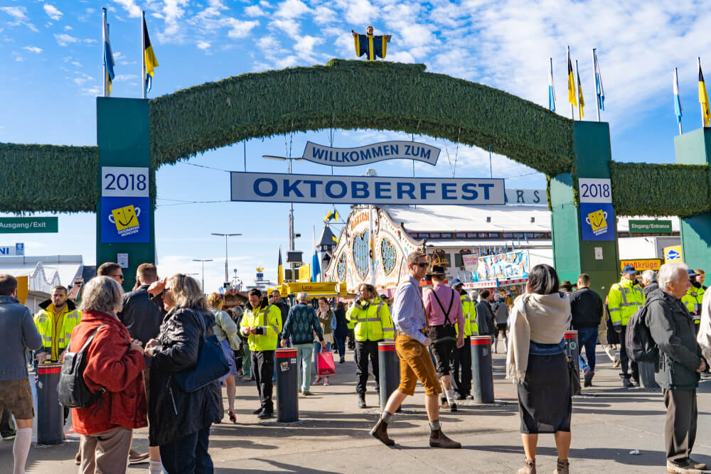 The main Oktoberfest entrance by Theresienwiese in Munich, Germany