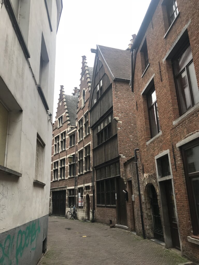 500 year old wooden house in Antwerp, Belgium