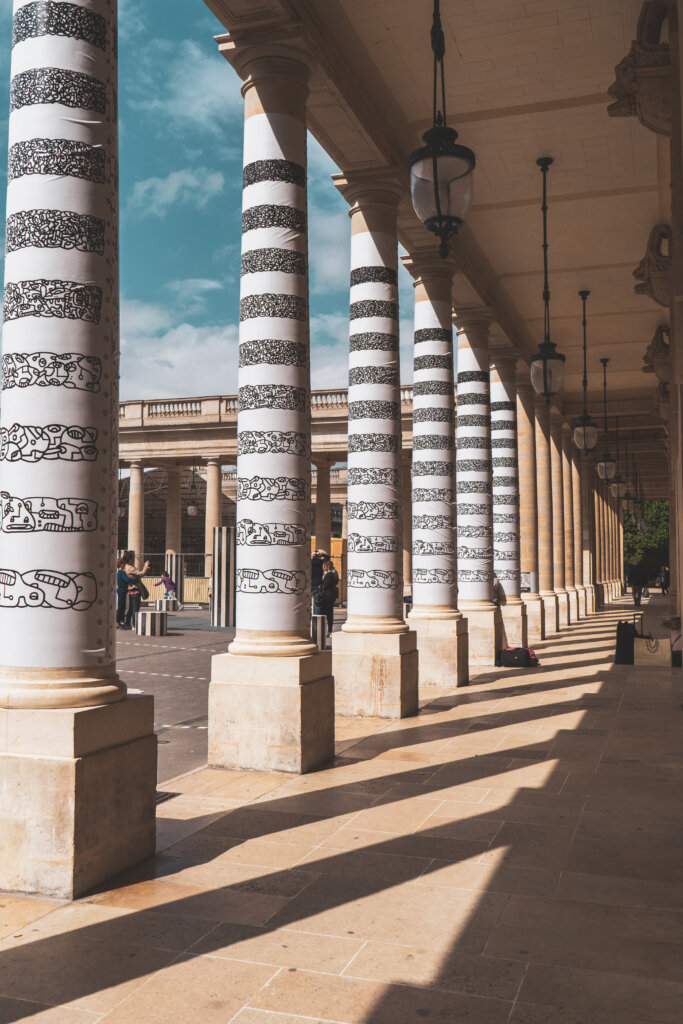 Striped columns at Palais Royal in Paris