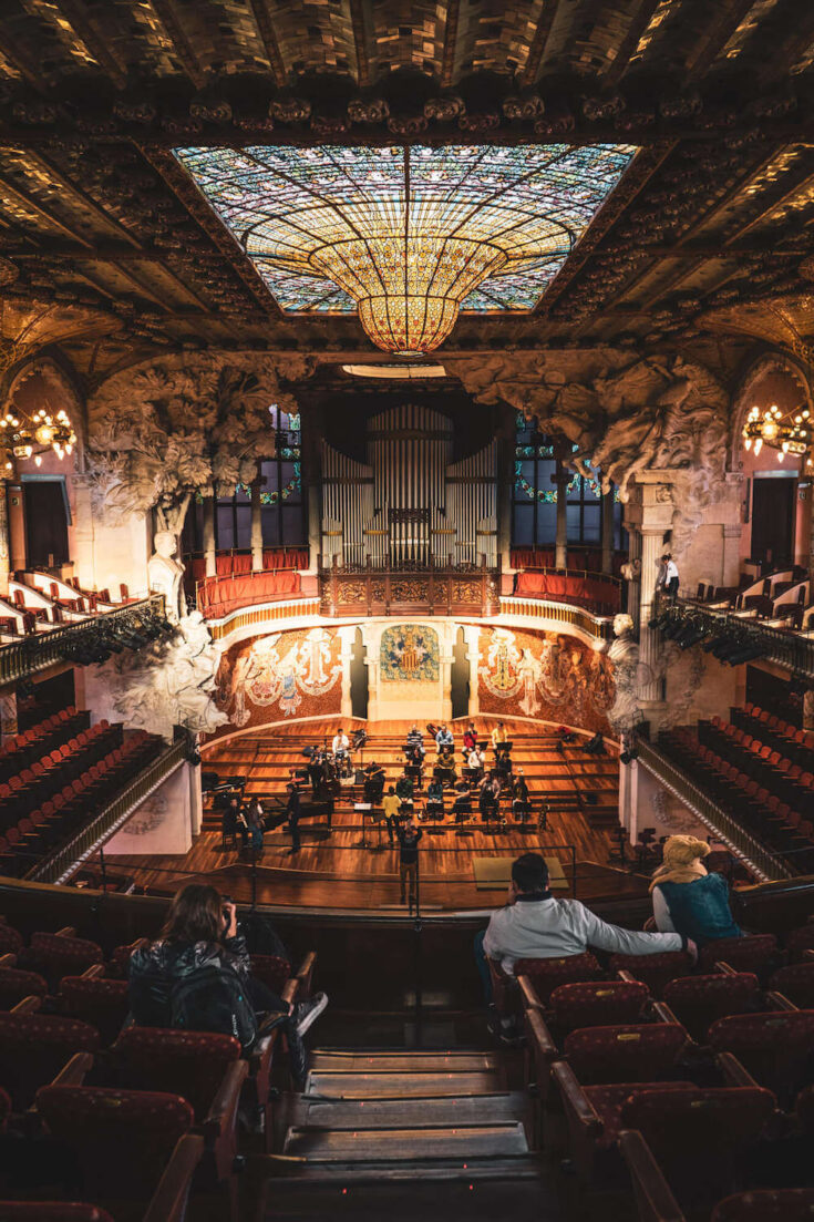 Palau de la Musica Catalana in Barcelona, Spain