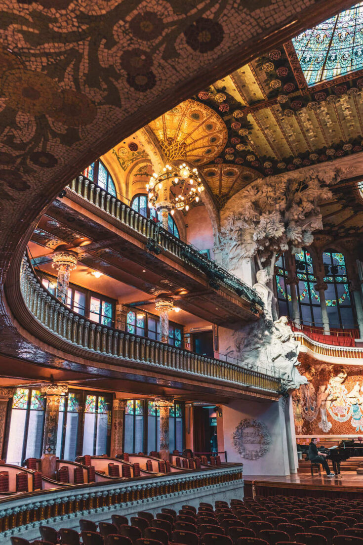 Palau de la Musica Catalana in Barcelona, Spain