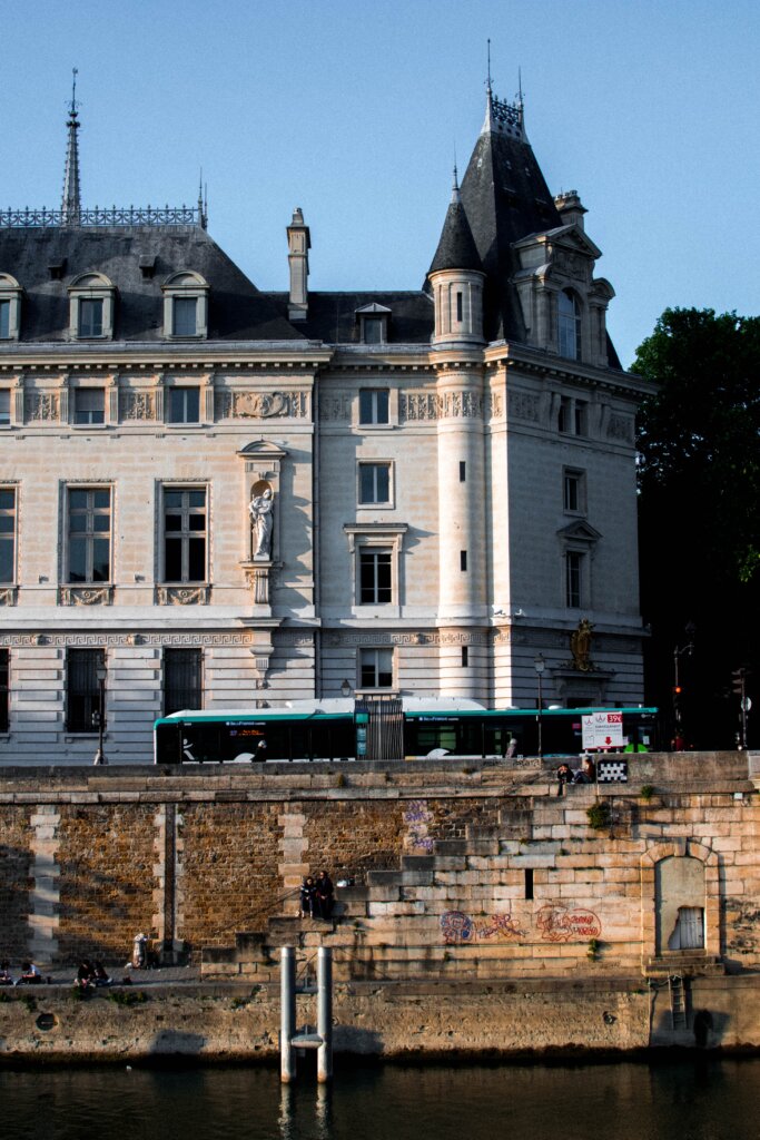 Paris Conciergerie building along the Seine