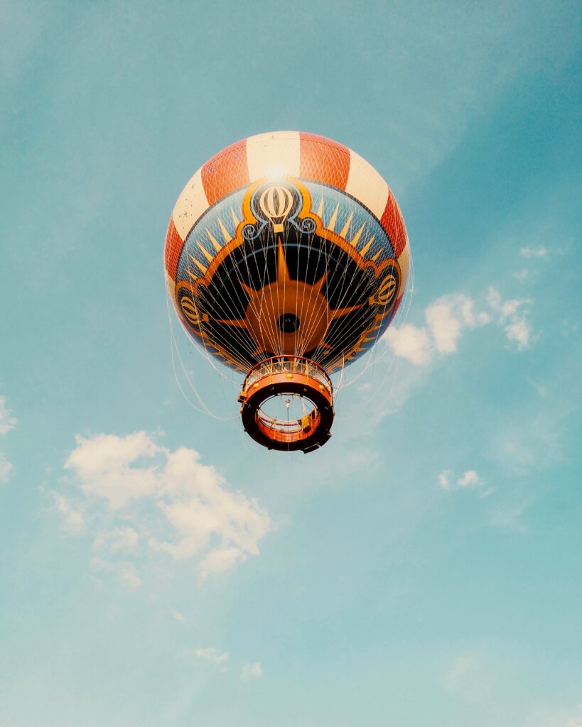 Hot air balloon in Paris