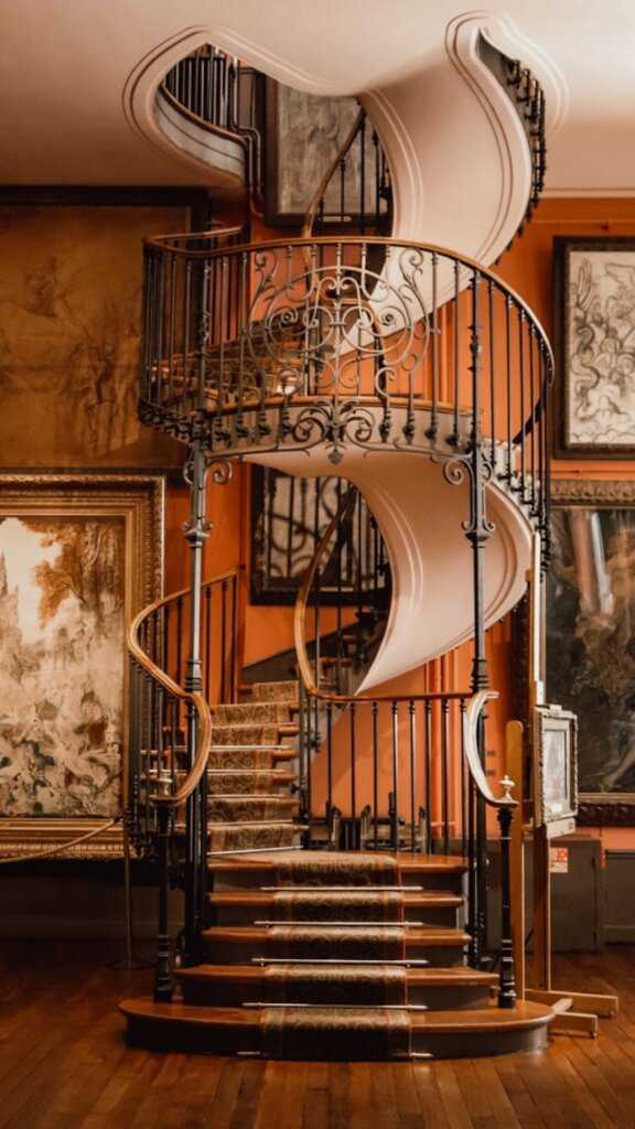 Spiral staircase in Parisian museum