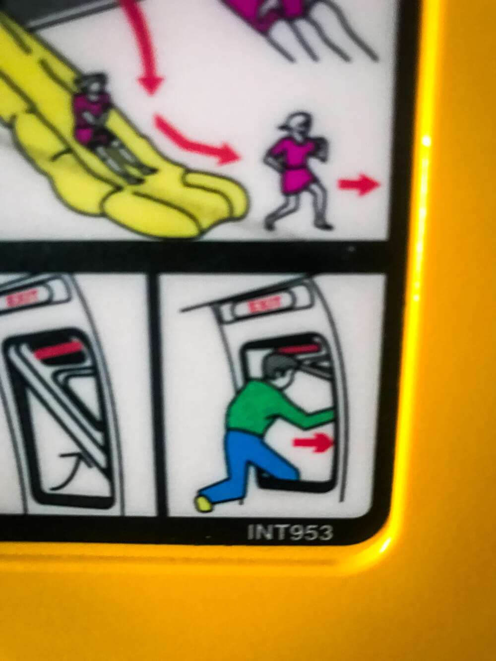 RyanAir safety instructions behind seat