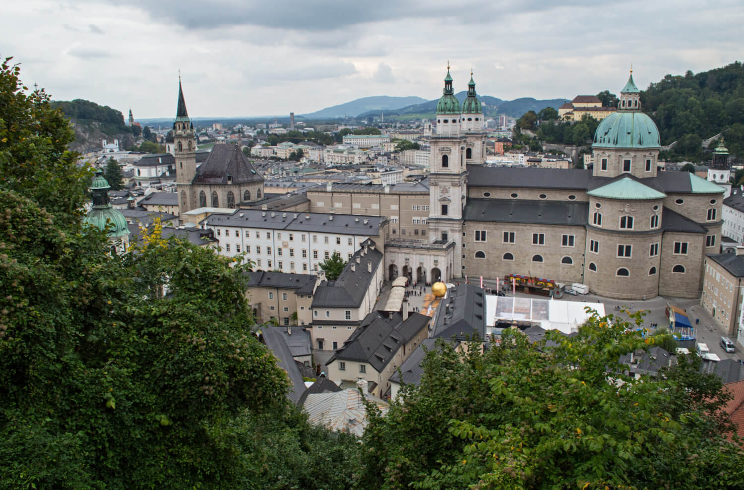 Beautiful view over Salzburg