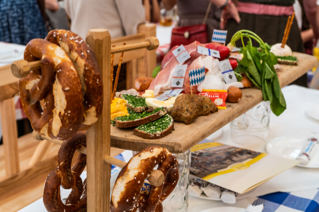 A Brotzeit platter as seen at Oktoberfest