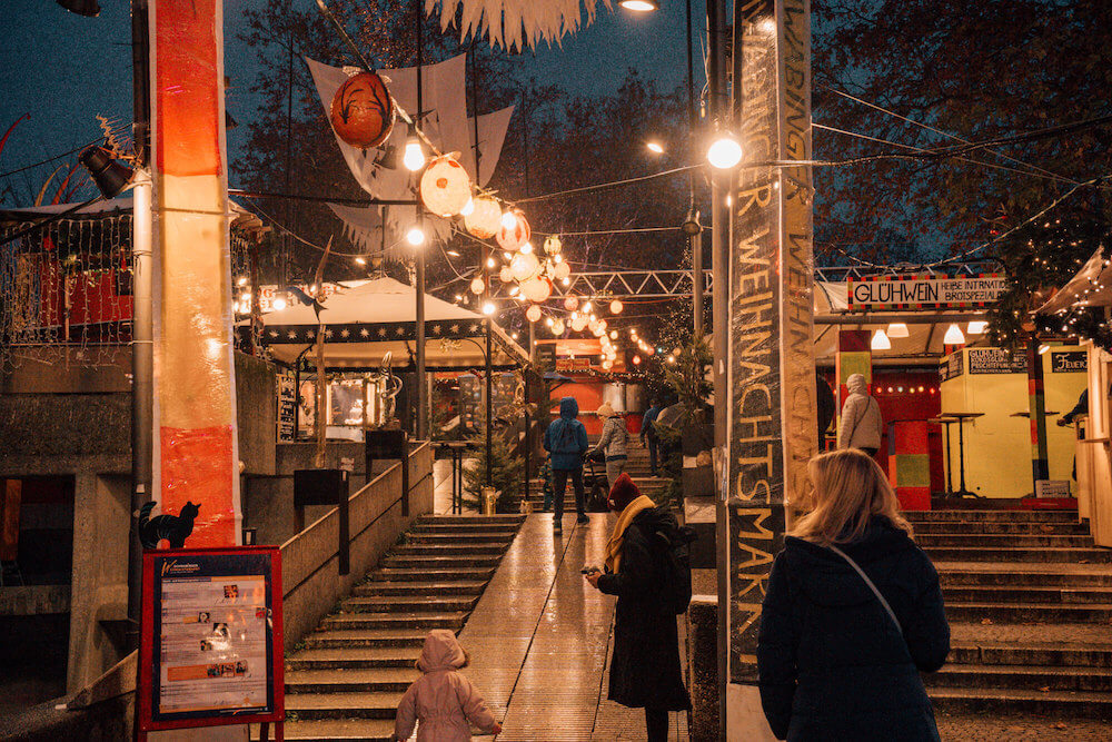 Schwabing mercatino di Natale a Monaco di Baviera, Germania