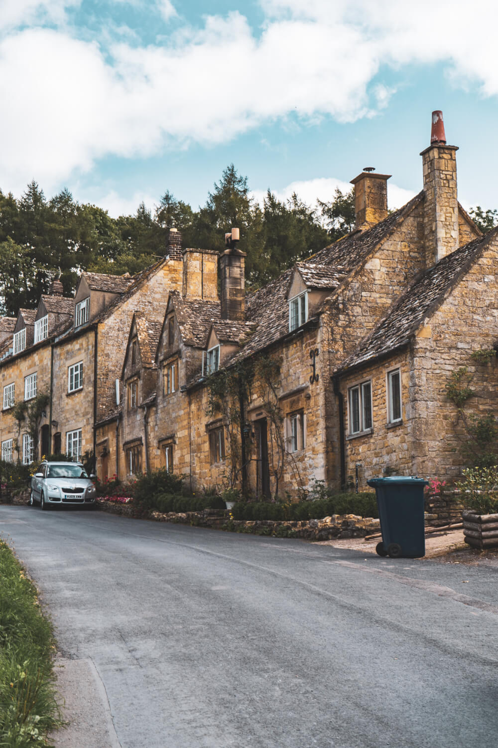 A beautiful row of houses in Snowshill, England.