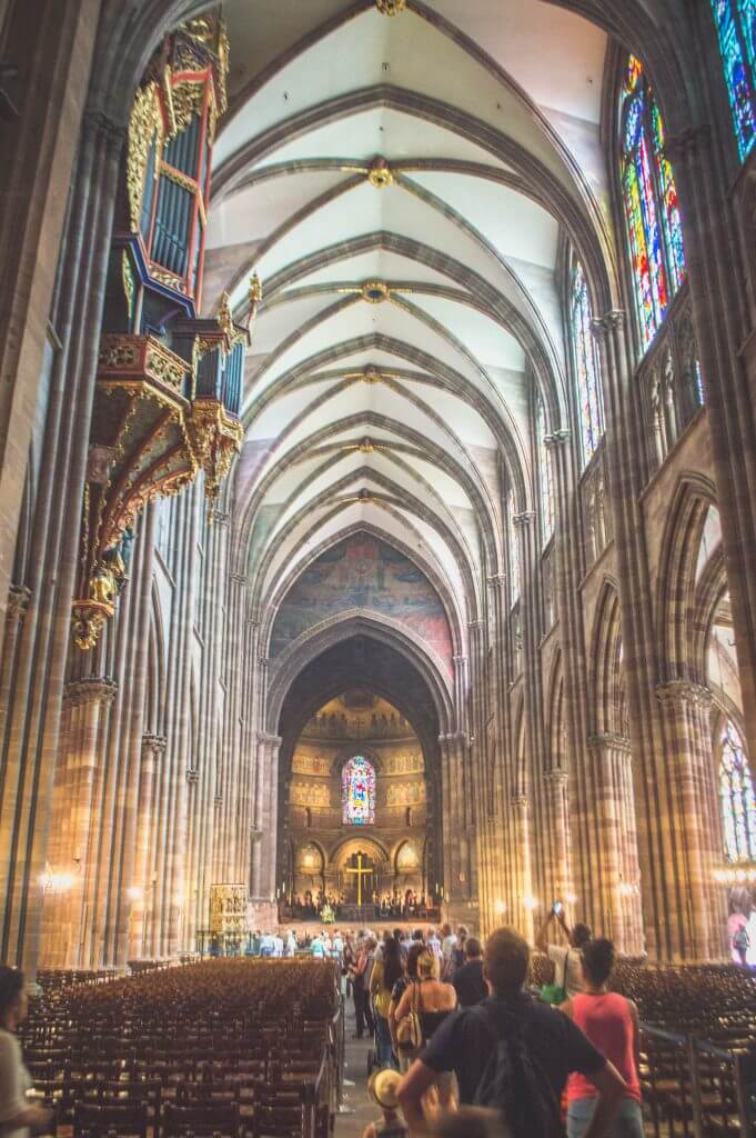 Interior view of Strasbourg Cathedral