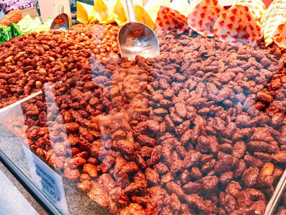 Sugary roasted almonds served at Oktoberfest in Munich, Germany.