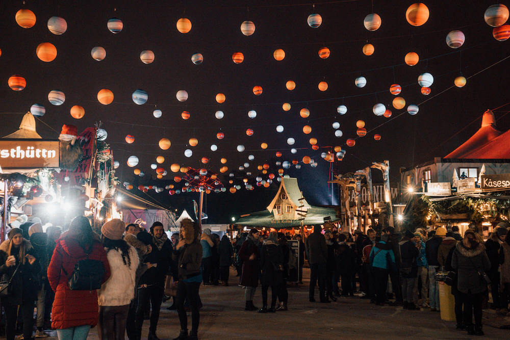 Winter Tollwood 2018 Münchenissä Saksassa