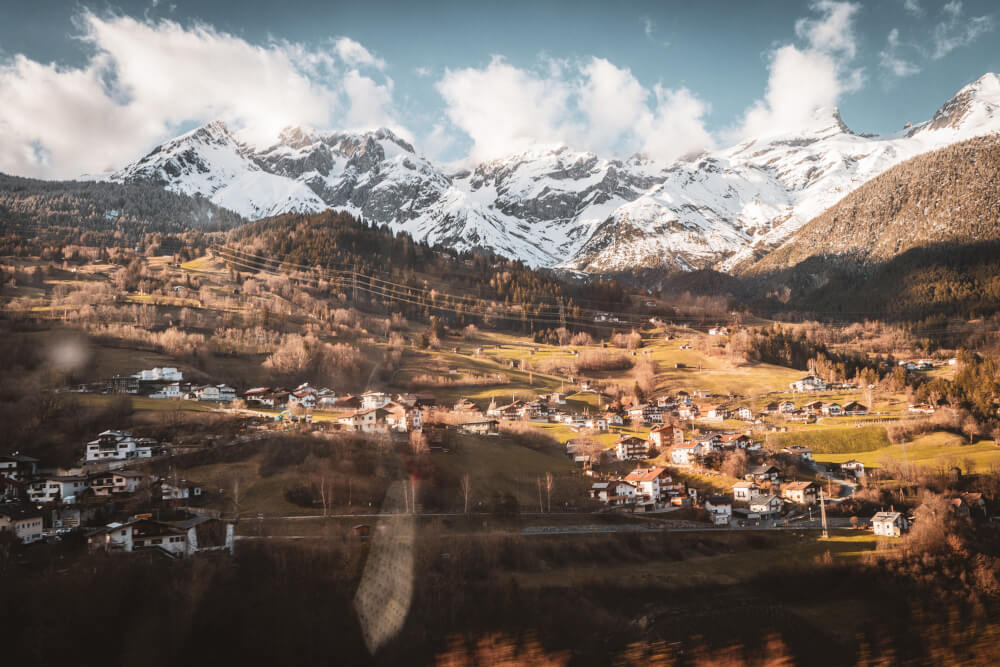 Transalpin scenic train ride in Austria and Switzerland