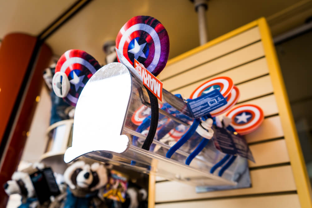 Captain America ears at the Marvel Season of Heroes in Disneyland Paris