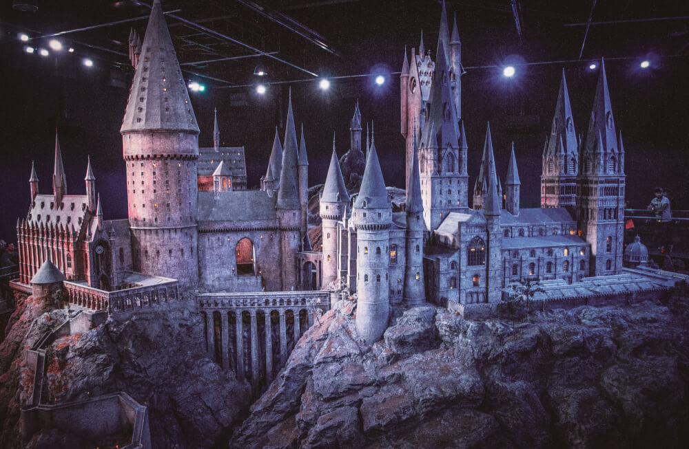 Hogwarts model at the Warner Bros Studio Tour in London